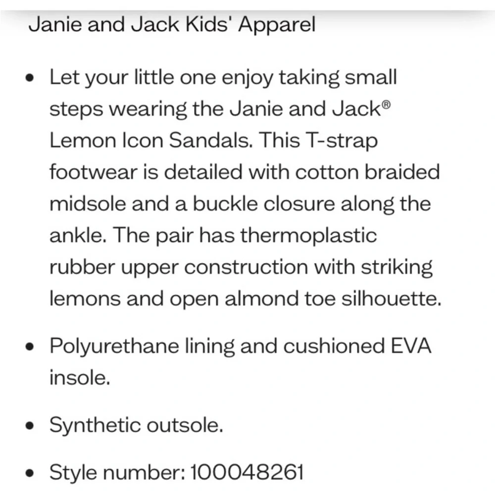 Lemon Sandals by Janie & Jack